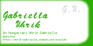 gabriella uhrik business card